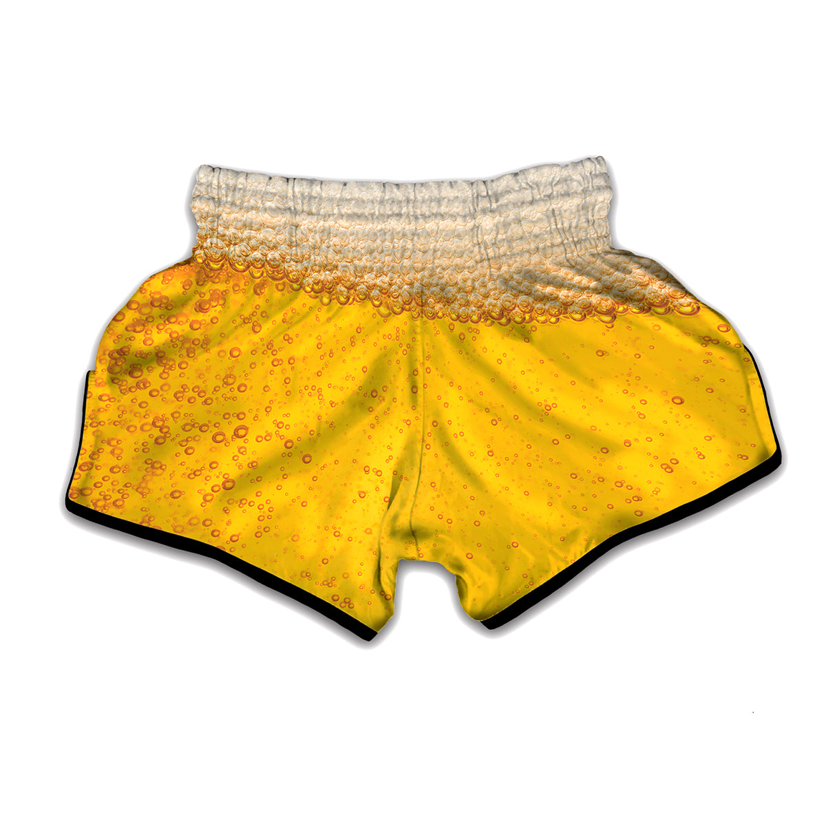 Beer With Foam Print Muay Thai Boxing Shorts