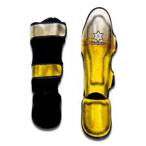 Beer With Foam Print Muay Thai Shin Guard