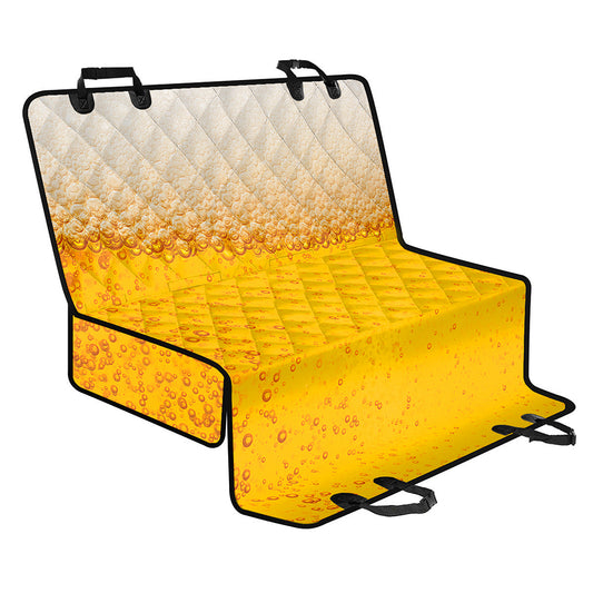 Beer With Foam Print Pet Car Back Seat Cover