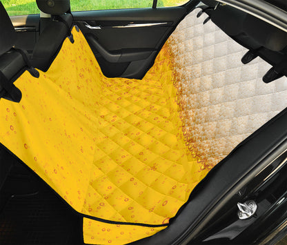 Beer With Foam Print Pet Car Back Seat Cover