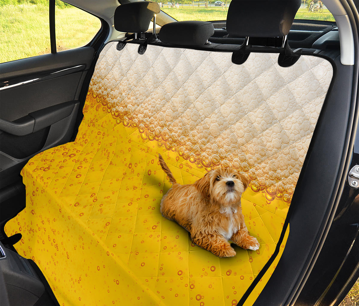 Beer With Foam Print Pet Car Back Seat Cover