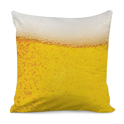 Beer With Foam Print Pillow Cover
