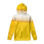 Beer With Foam Print Pullover Hoodie