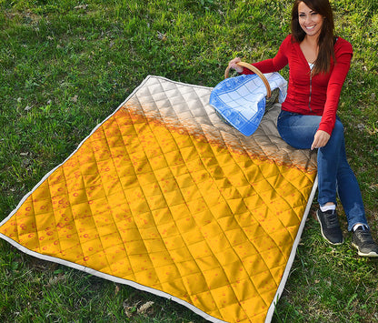 Beer With Foam Print Quilt