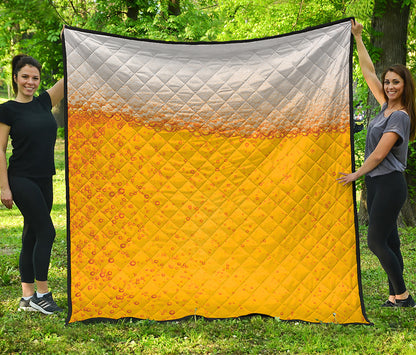 Beer With Foam Print Quilt