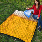 Beer With Foam Print Quilt