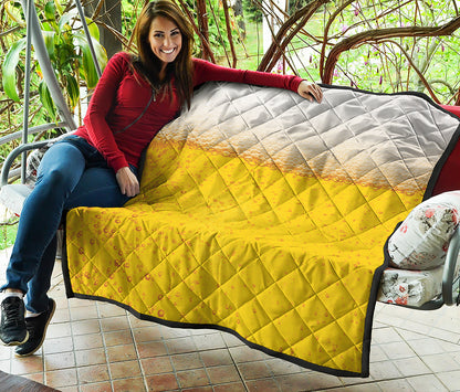 Beer With Foam Print Quilt