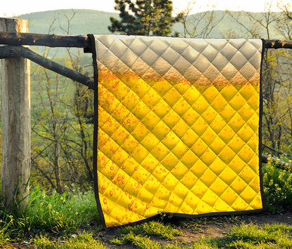 Beer With Foam Print Quilt