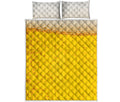Beer With Foam Print Quilt Bed Set