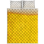 Beer With Foam Print Quilt Bed Set