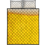 Beer With Foam Print Quilt Bed Set