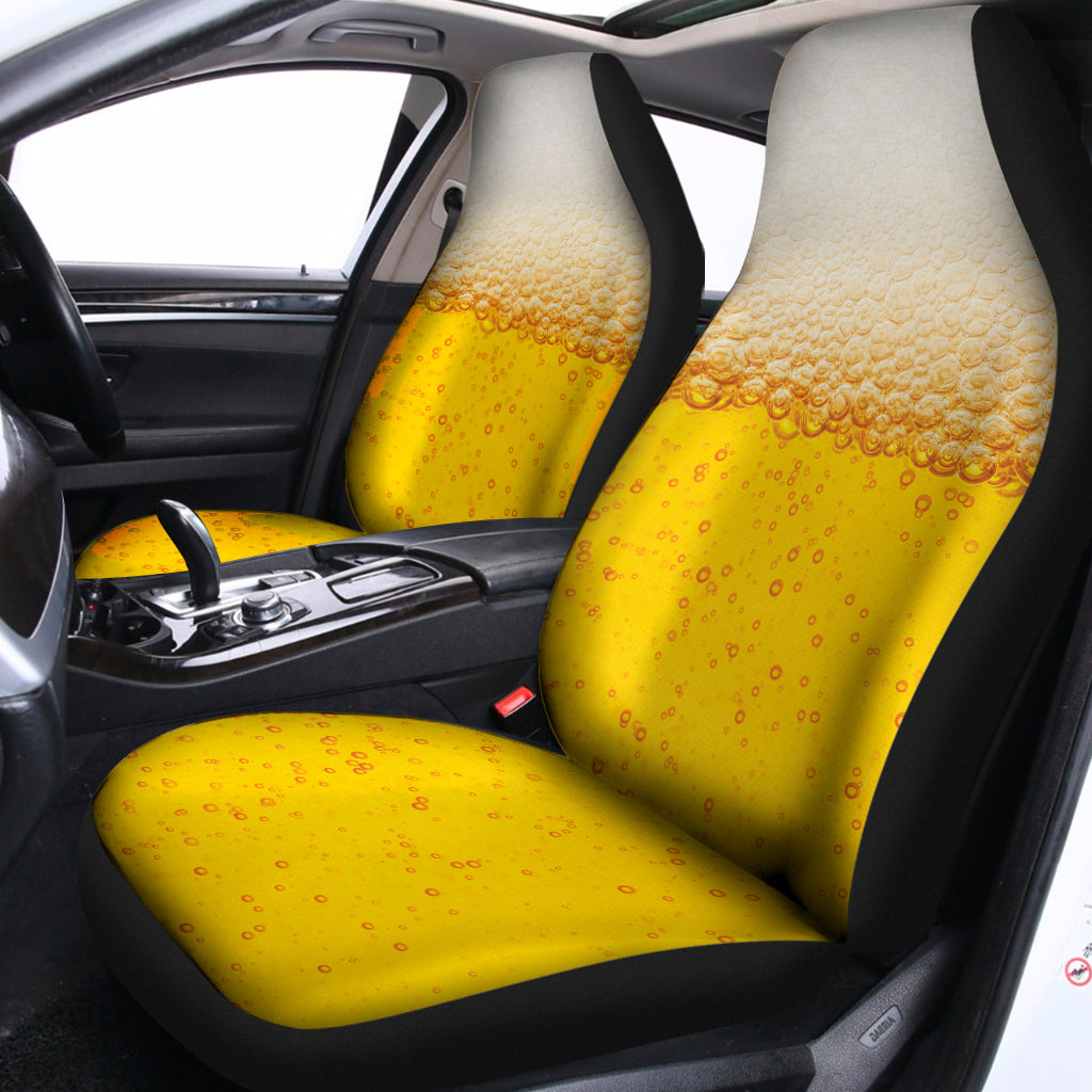 Beer With Foam Print Universal Fit Car Seat Covers