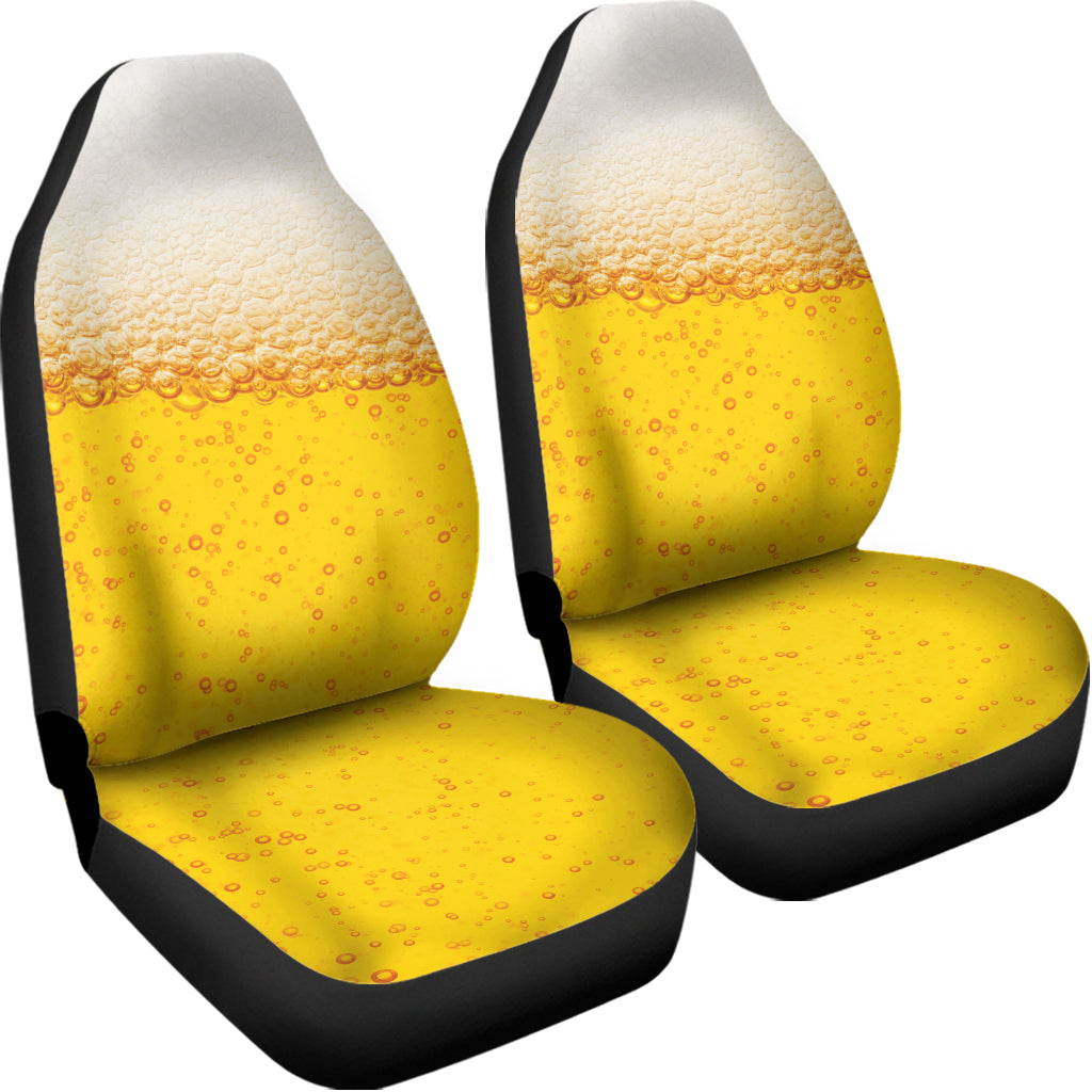 Beer With Foam Print Universal Fit Car Seat Covers