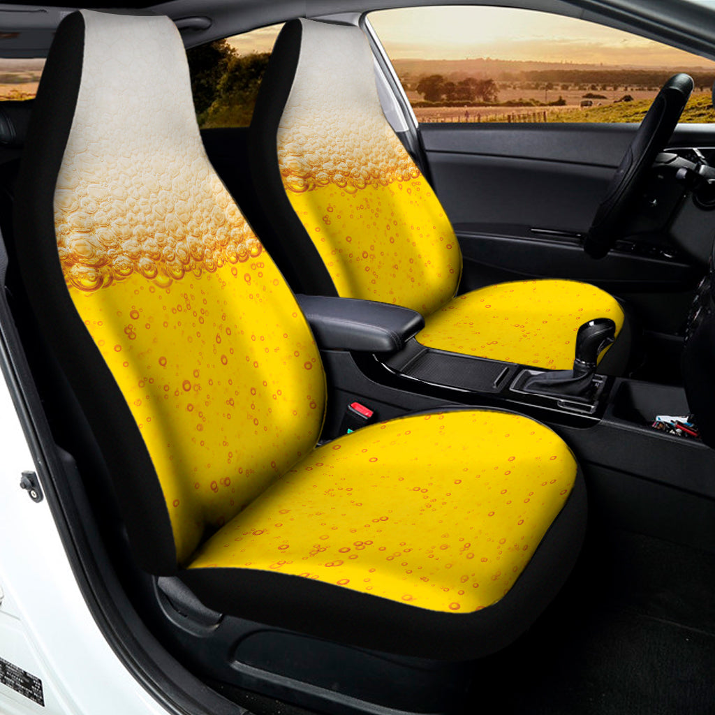 Beer With Foam Print Universal Fit Car Seat Covers
