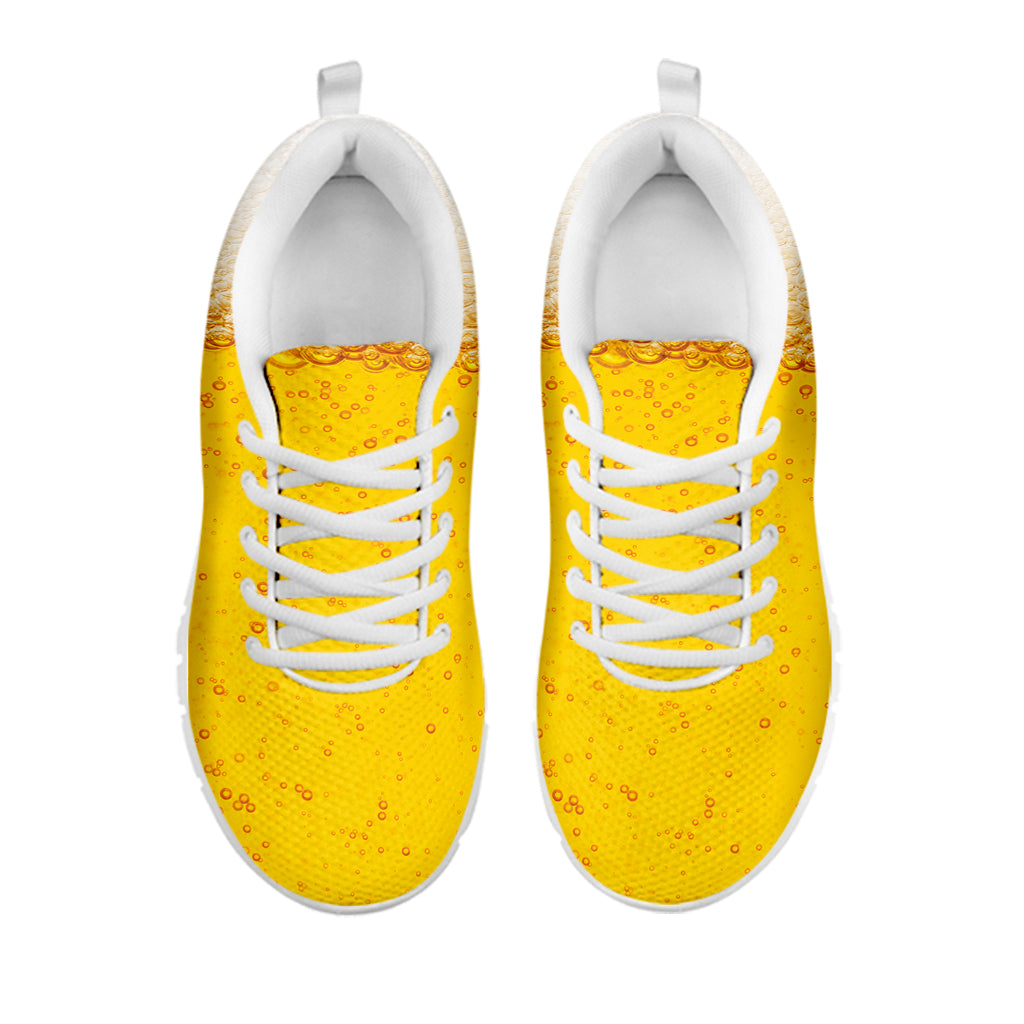 Beer With Foam Print White Sneakers