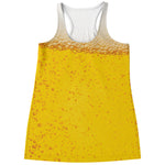 Beer With Foam Print Women's Racerback Tank Top