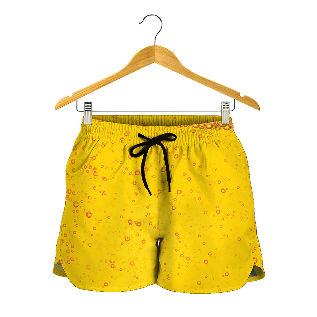 Beer With Foam Print Women's Shorts