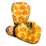 Bees And Honeycomb Print Boxing Gloves