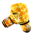 Bees And Honeycomb Print Boxing Gloves