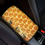 Bees And Honeycomb Print Car Center Console Cover