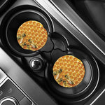 Bees And Honeycomb Print Car Coasters