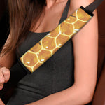 Bees And Honeycomb Print Car Seat Belt Covers