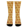 Bees And Honeycomb Print Crew Socks