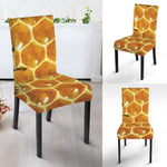 Bees And Honeycomb Print Dining Chair Slipcover