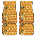 Bees And Honeycomb Print Front and Back Car Floor Mats