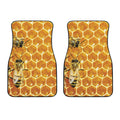 Bees And Honeycomb Print Front Car Floor Mats
