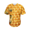 Bees And Honeycomb Print Men's Baseball Jersey