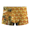 Bees And Honeycomb Print Men's Boxer Briefs