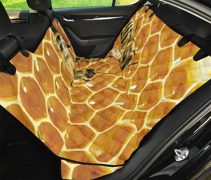 Bees And Honeycomb Print Pet Car Back Seat Cover
