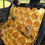Bees And Honeycomb Print Pet Car Back Seat Cover