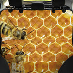 Bees And Honeycomb Print Pet Car Back Seat Cover