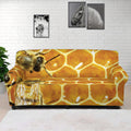 Bees And Honeycomb Print Sofa Cover