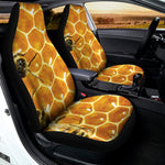 Bees And Honeycomb Print Universal Fit Car Seat Covers