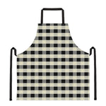 Beige And Black Buffalo Check Print Apron