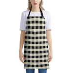 Beige And Black Buffalo Check Print Apron