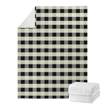 Beige And Black Buffalo Check Print Blanket