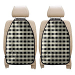 Beige And Black Buffalo Check Print Car Seat Organizers