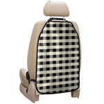 Beige And Black Buffalo Check Print Car Seat Organizers