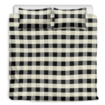 Beige And Black Buffalo Check Print Duvet Cover Bedding Set