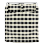 Beige And Black Buffalo Check Print Duvet Cover Bedding Set