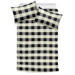 Beige And Black Buffalo Check Print Duvet Cover Bedding Set