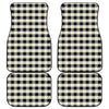 Beige And Black Buffalo Check Print Front and Back Car Floor Mats