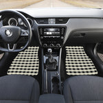 Beige And Black Buffalo Check Print Front and Back Car Floor Mats