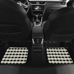 Beige And Black Buffalo Check Print Front and Back Car Floor Mats