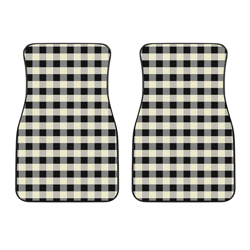 Beige And Black Buffalo Check Print Front Car Floor Mats