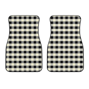 Beige And Black Buffalo Check Print Front Car Floor Mats